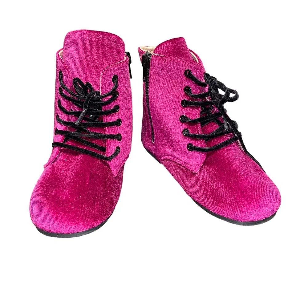 NWOT Spellbound Girl's Velvet Nyx High top boots Shoes Sz 13‎
